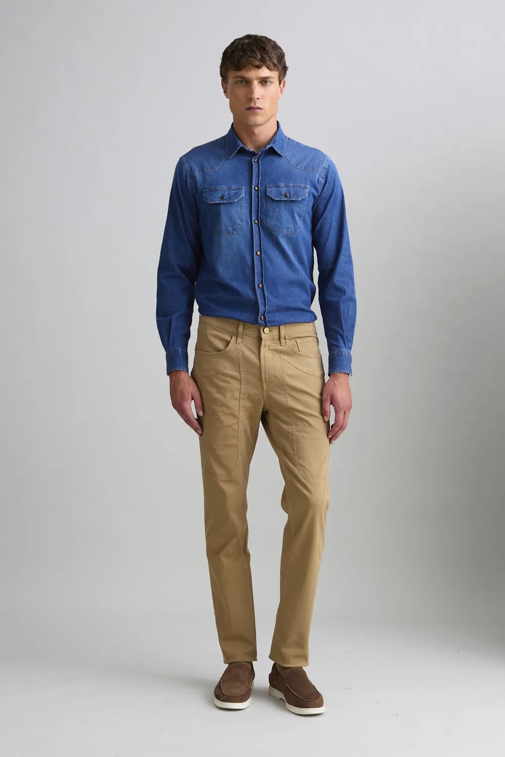 Jeckerson John Slim Fit Chino Haselnuss Peach-Skin