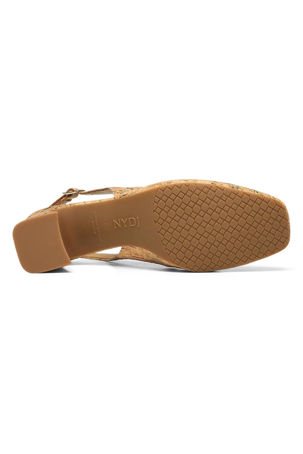 NYDJ Faelynn Slingpumps Natural Kork Absatz verstellbar