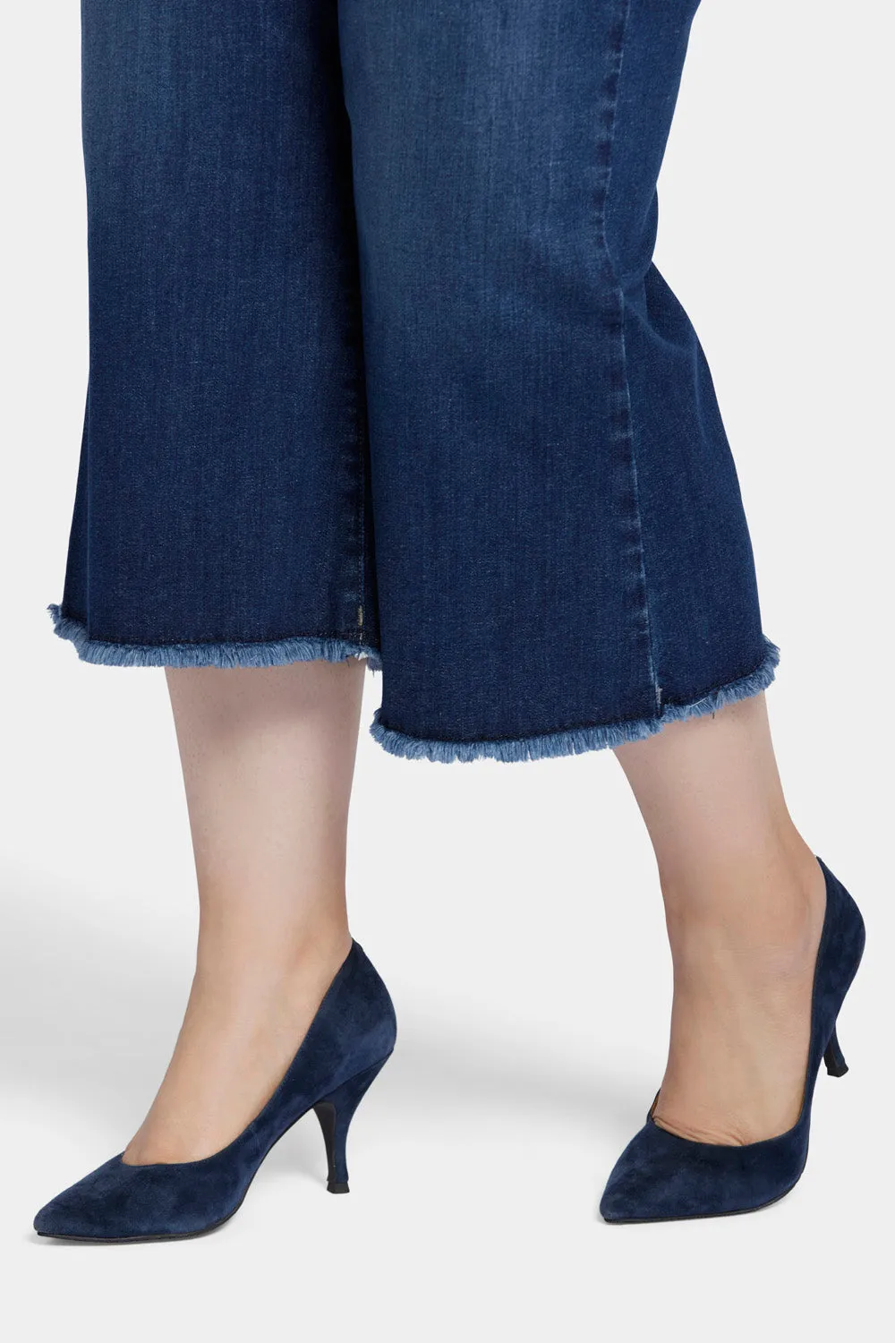NYDJ Patchie Wide Leg Capri Jeans Plus Fanciful