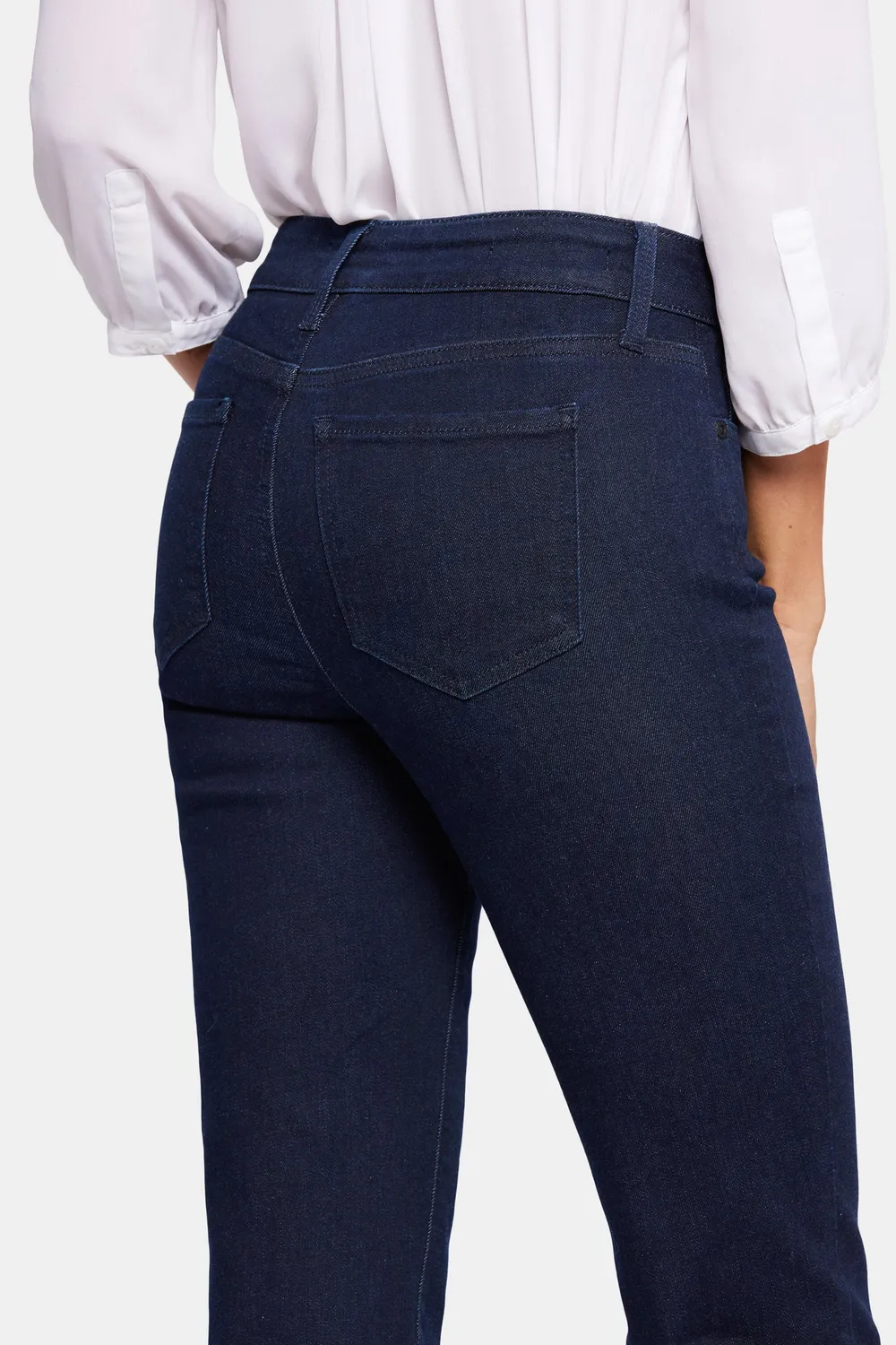 NYDJ Marilyn Straight Jeans Rinse Petite Dunkelblau