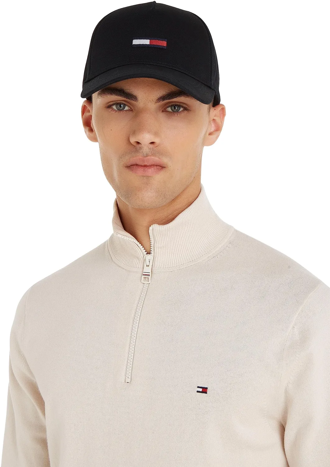 Tommy Jeans TJU Flag Basecap Schwarz Baumwolle