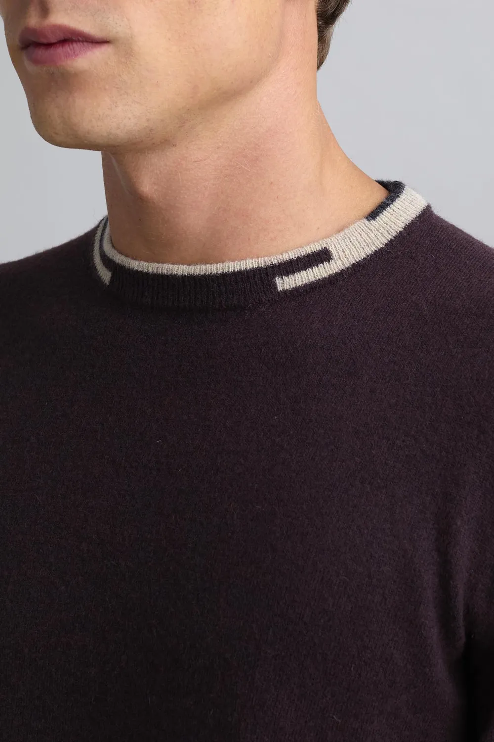 Jeckerson Girocollo Cardato Pullover braun Wolle