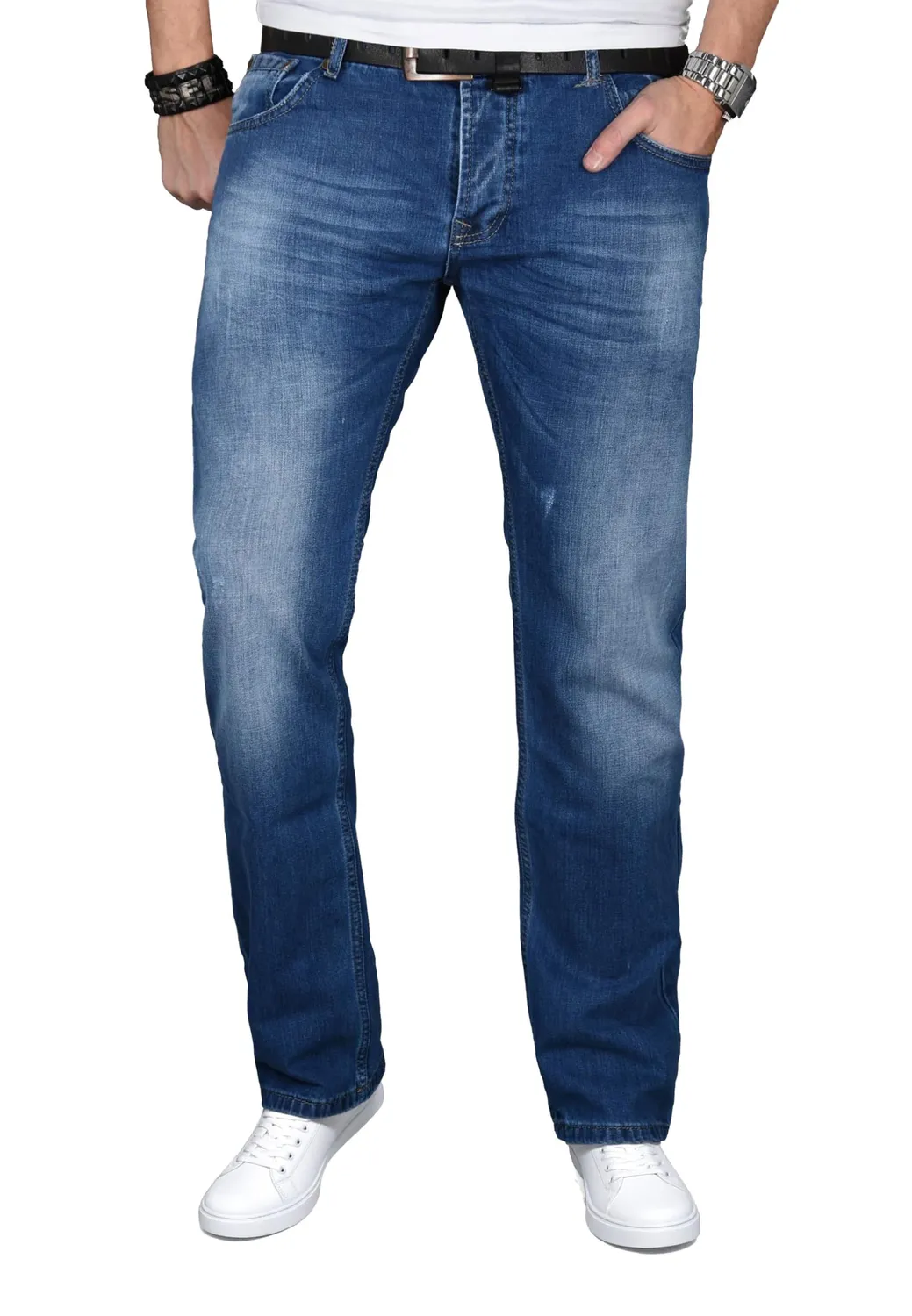 Alessandro Salvarini Comfort Fit Jeans Herren Denim