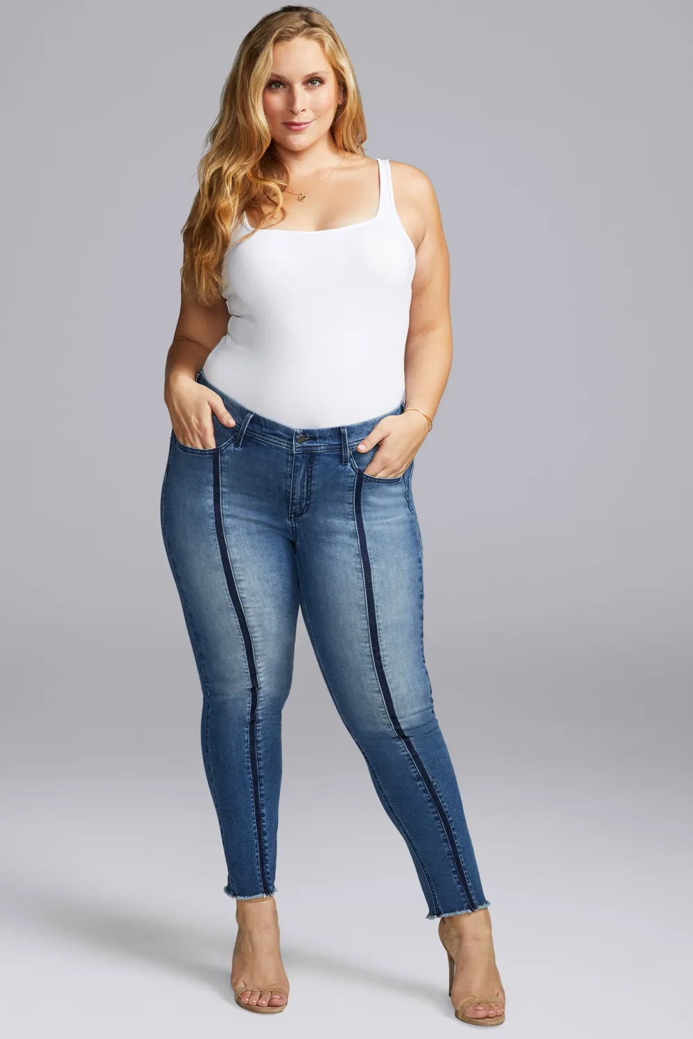 NYDJ Boost Skinny Ankle Jeans Taylor dunkelblau