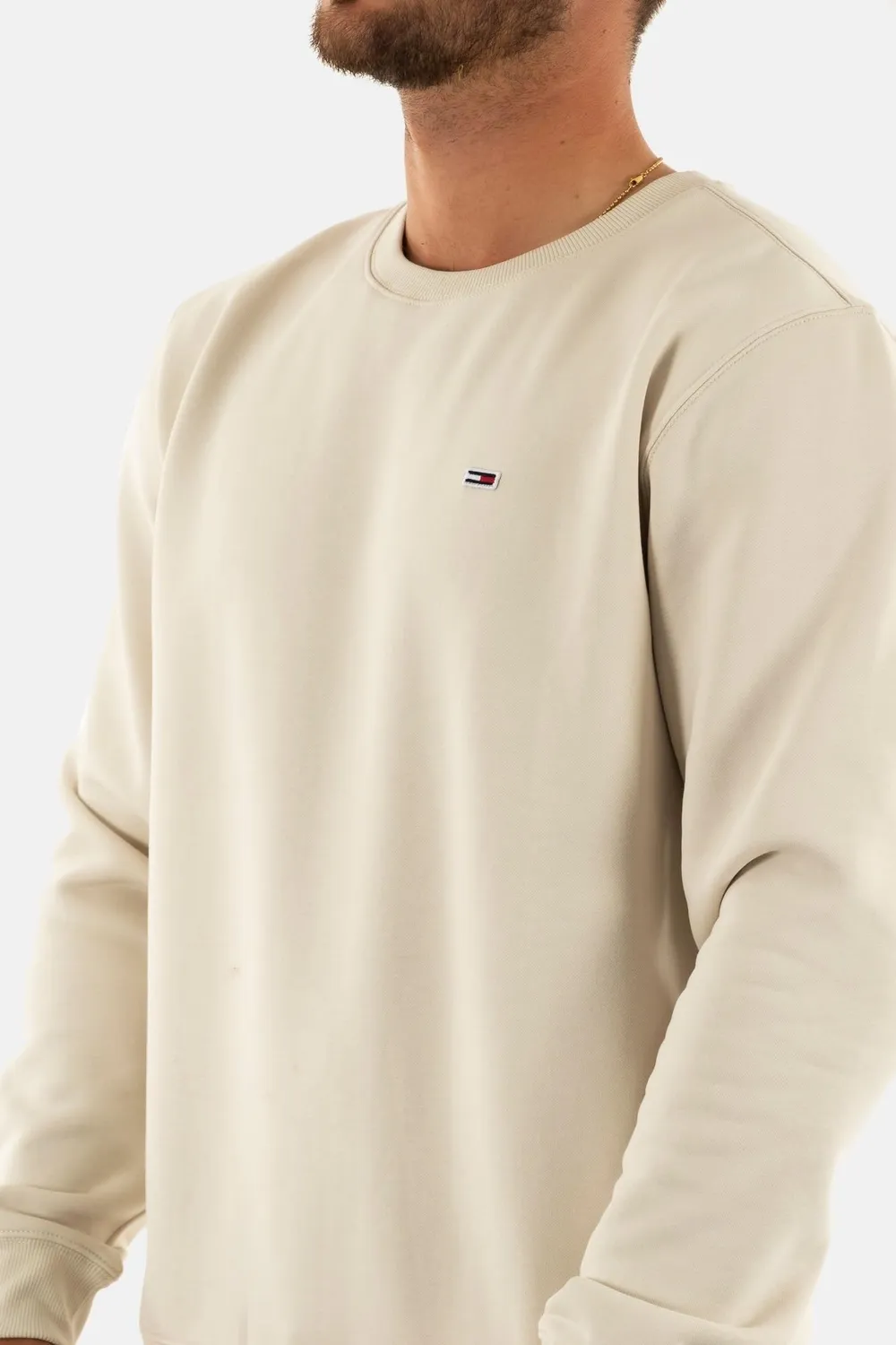Tommy Jeans TJM Regular Sweatshirt Herren S beige