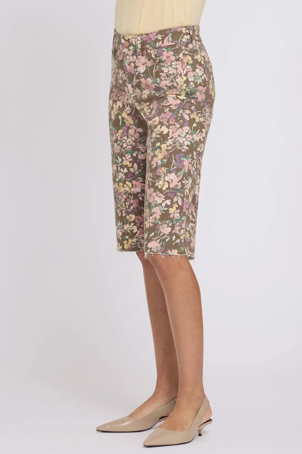 NYDJ Kristie Bermuda Shorts Petite Earth Blooms