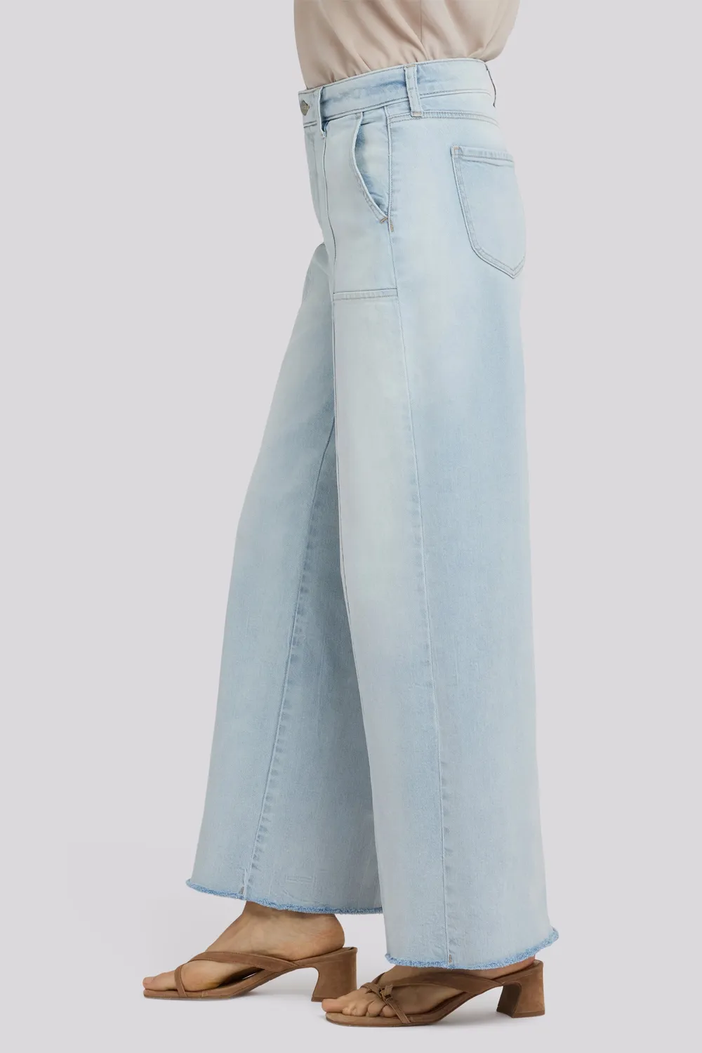 NYDJ Simone Desert Shoreline Jeans Wide Leg Hellblau