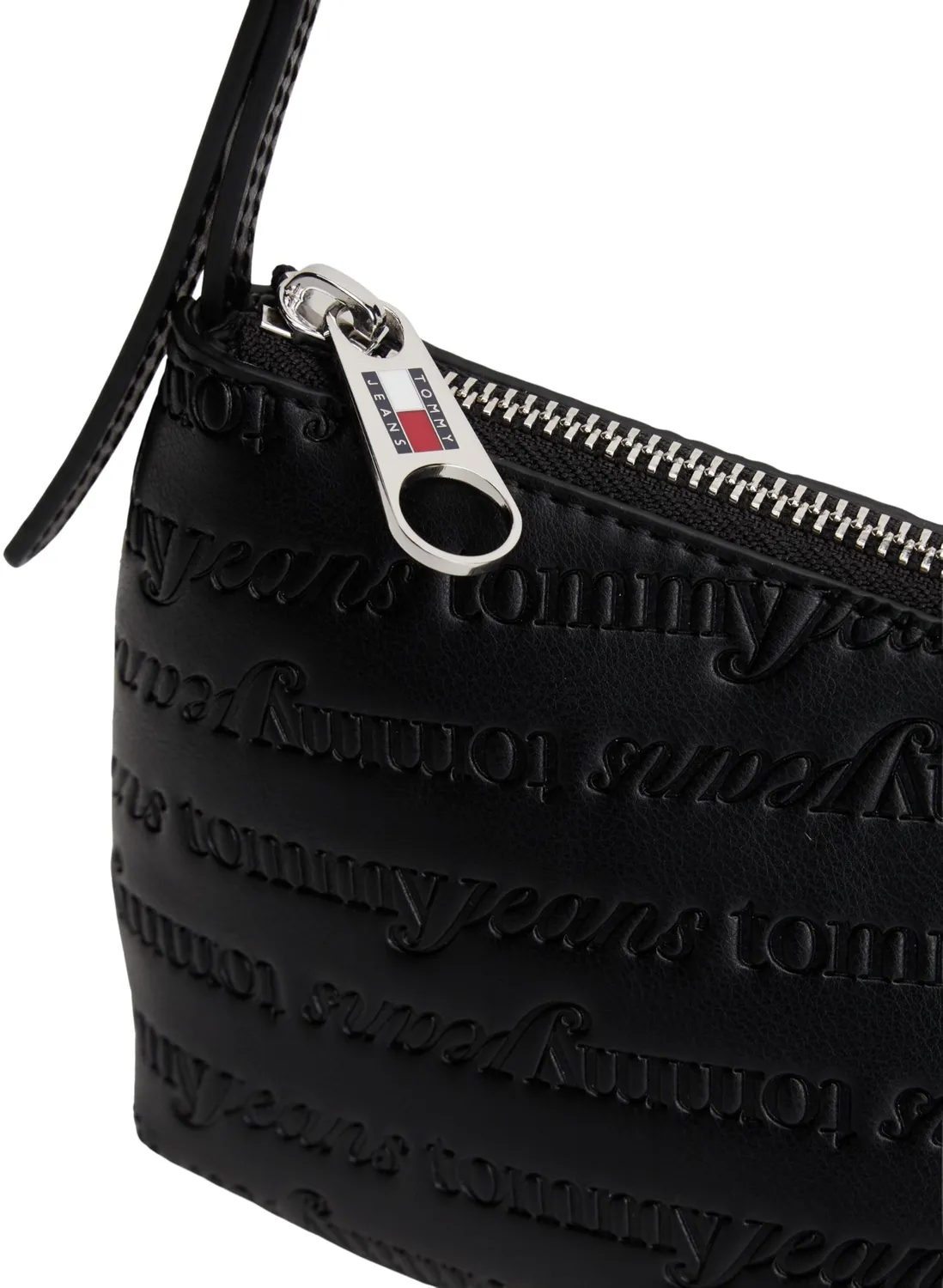 Tommy Jeans TJW Must AOP Schultertasche Schwarz Logo