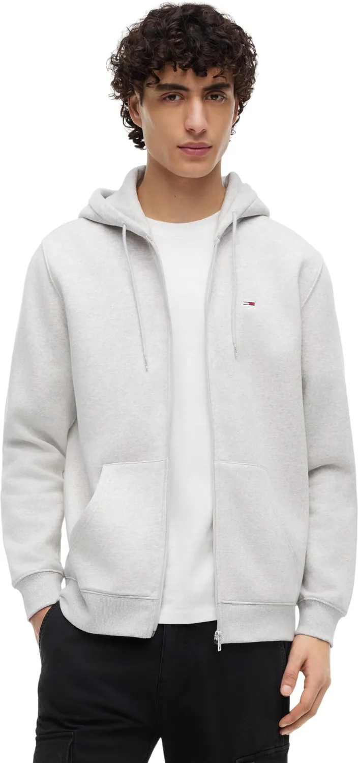 Tommy Jeans Flag Zip Thru Hoodie Herren Kapuze Schwarz