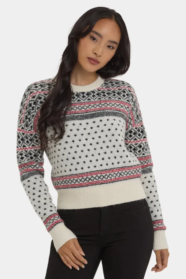 NYDJ Fairisle Pullover Ivory Black