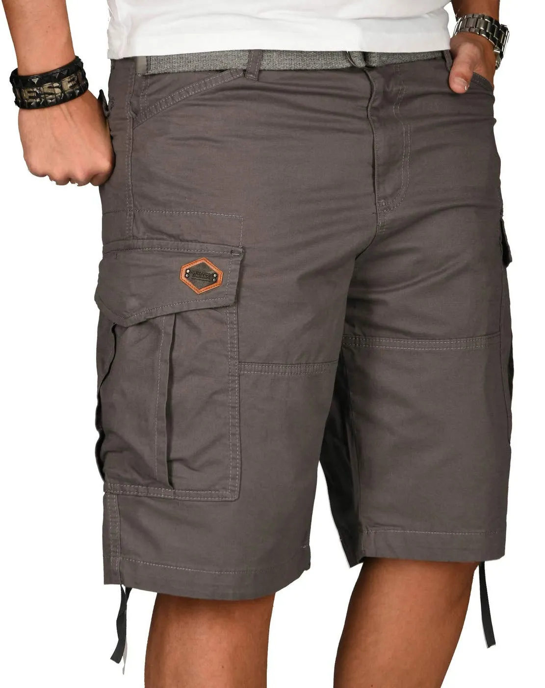 Alessandro Salvarini AS-133 Cargoshorts Herren mit Gürtel locker