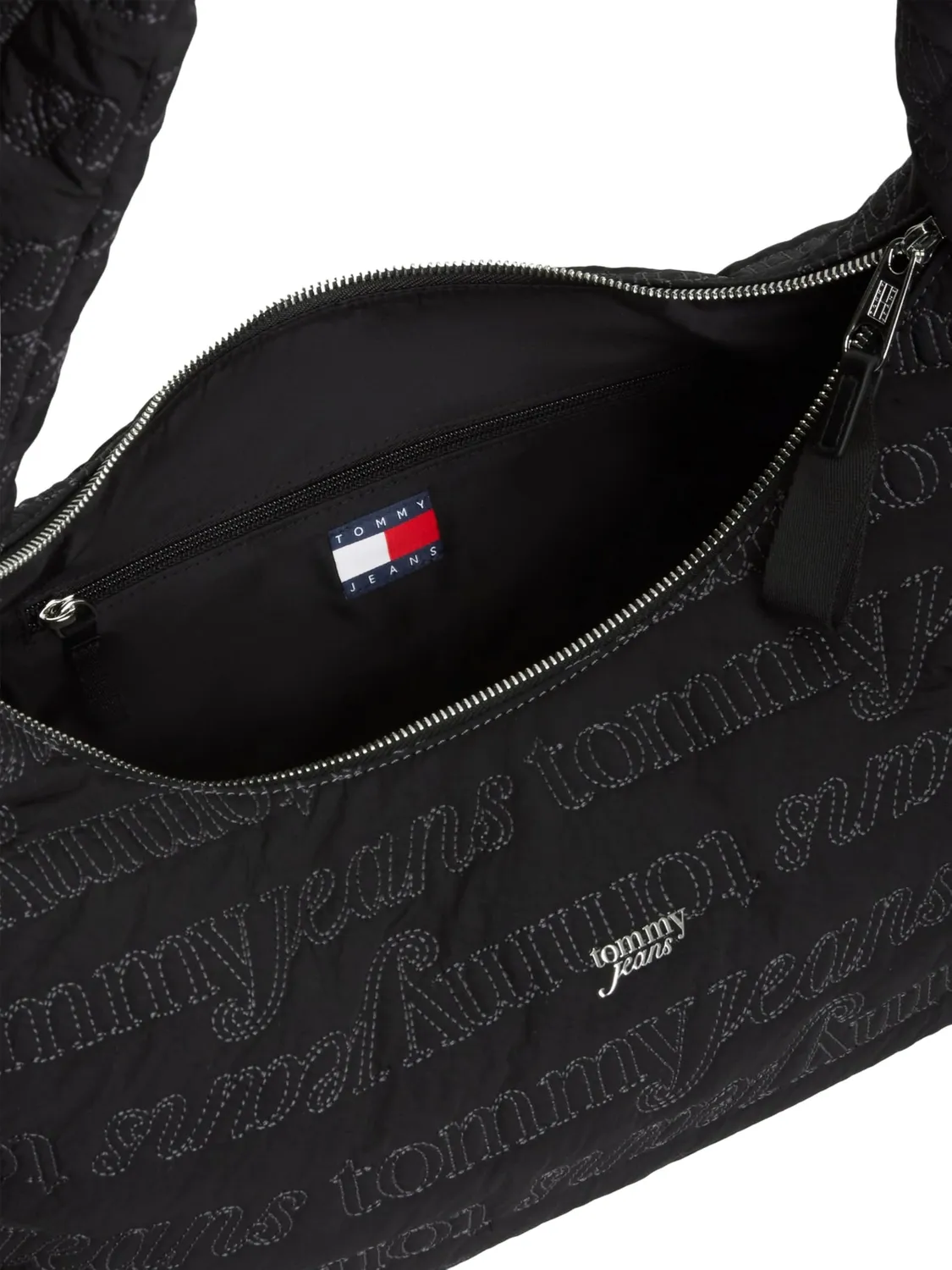 Tommy Jeans Icon Nylon Crossbody Umhängetasche schwarz