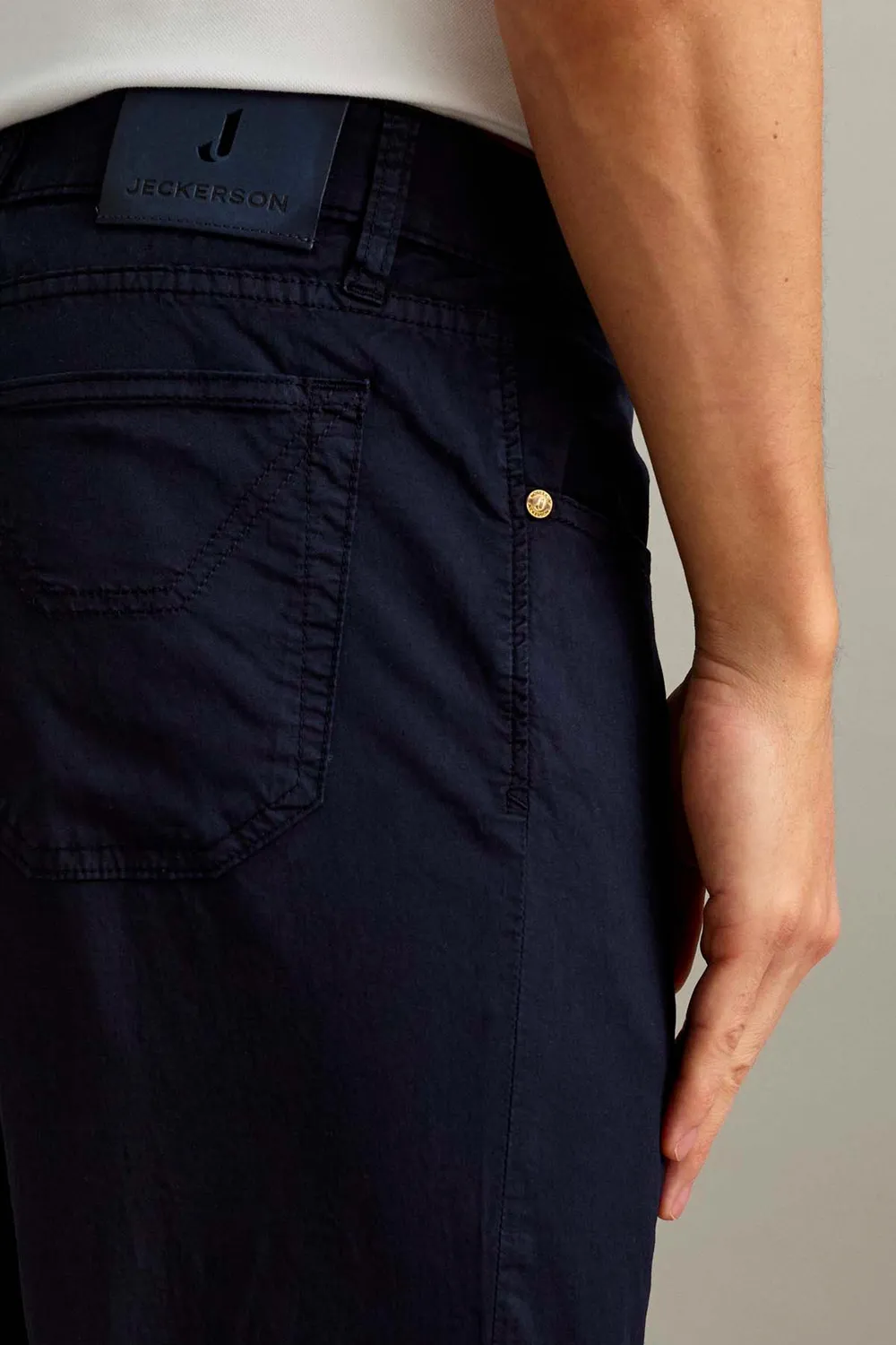 Jeckerson Jordan Slim Fit Herrenhose Dunkelblau Gabardine