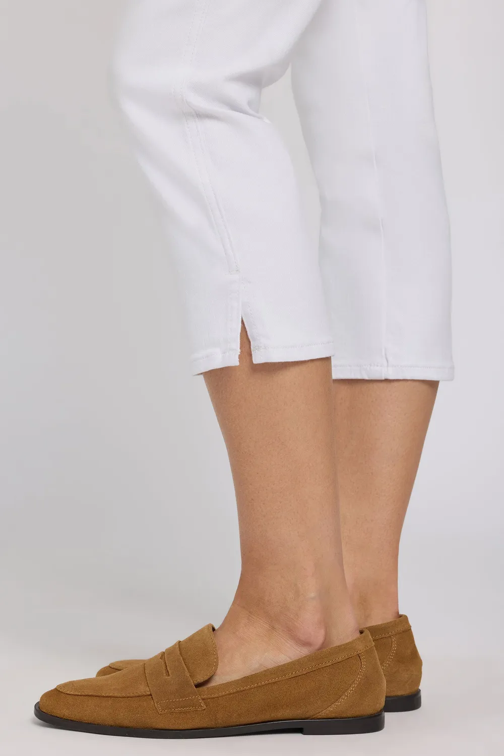 NYDJ Chloe Capri Jeans Optic White weiß geschlitzt