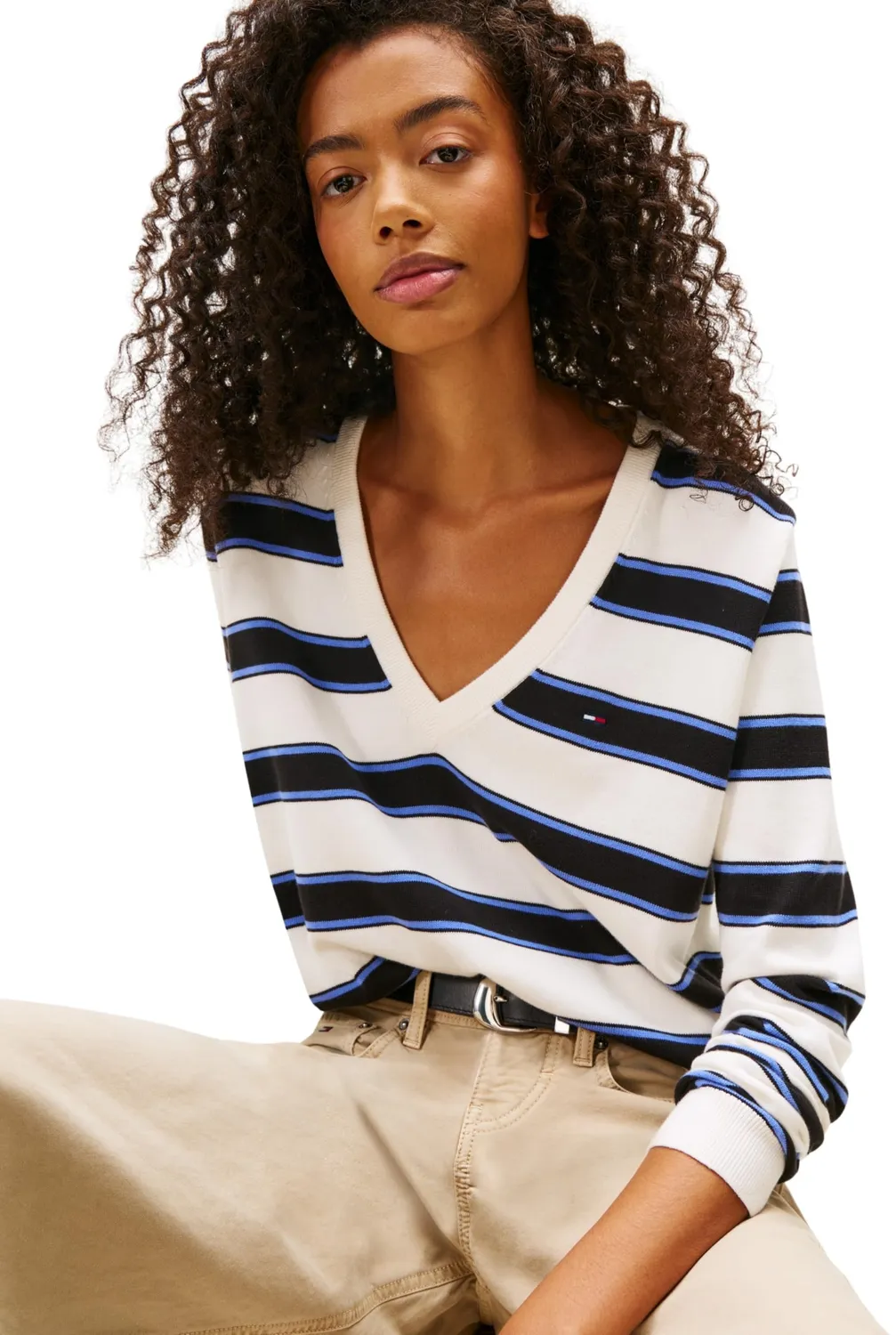 Tommy Jeans Essential V-Pullover Damen leicht