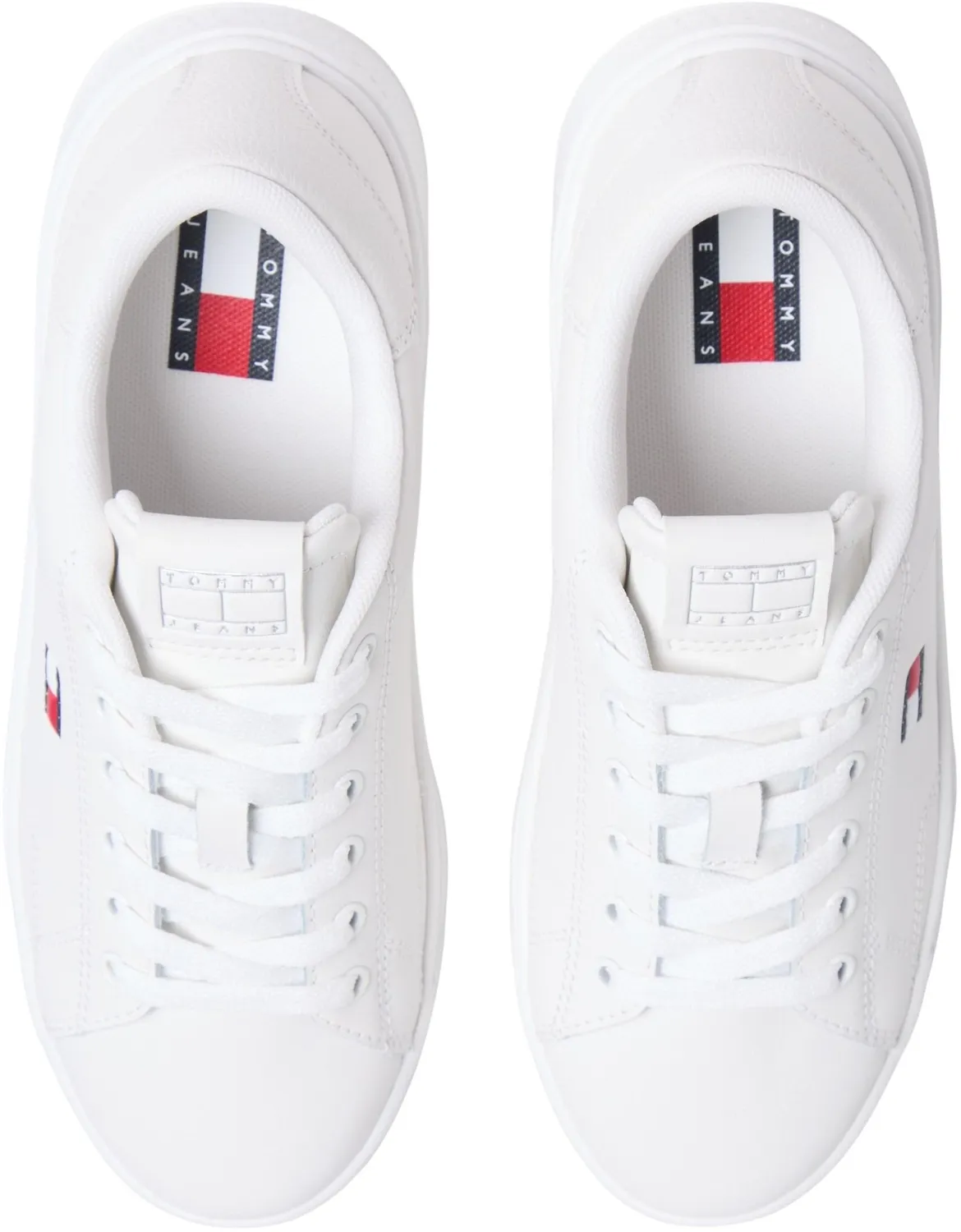 Tommy Jeans TJW Script Cupsole Low-Top-Sneaker Weiß