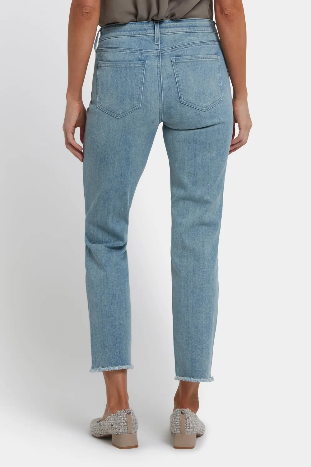 NYDJ Sheri Slim Ankle Jeans Light Paradise Fransensaum
