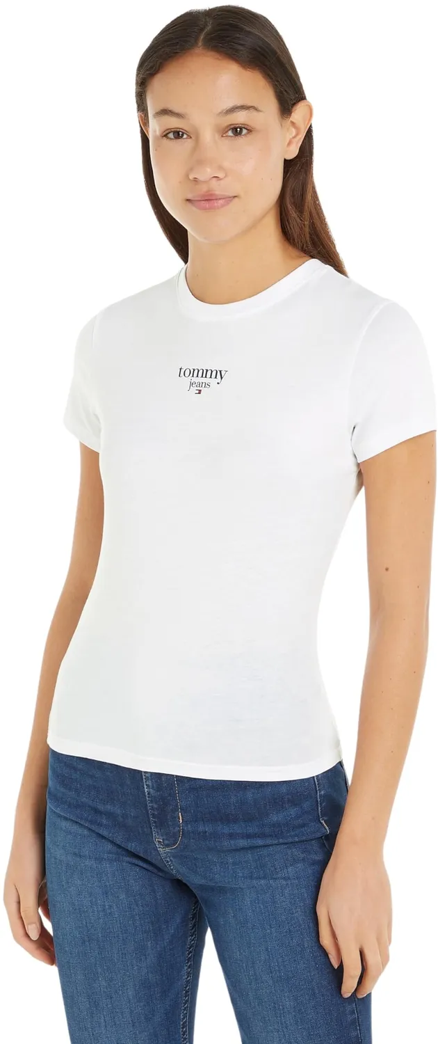 Tommy Jeans Essential Rib T-Shirt Damen Slim Fit