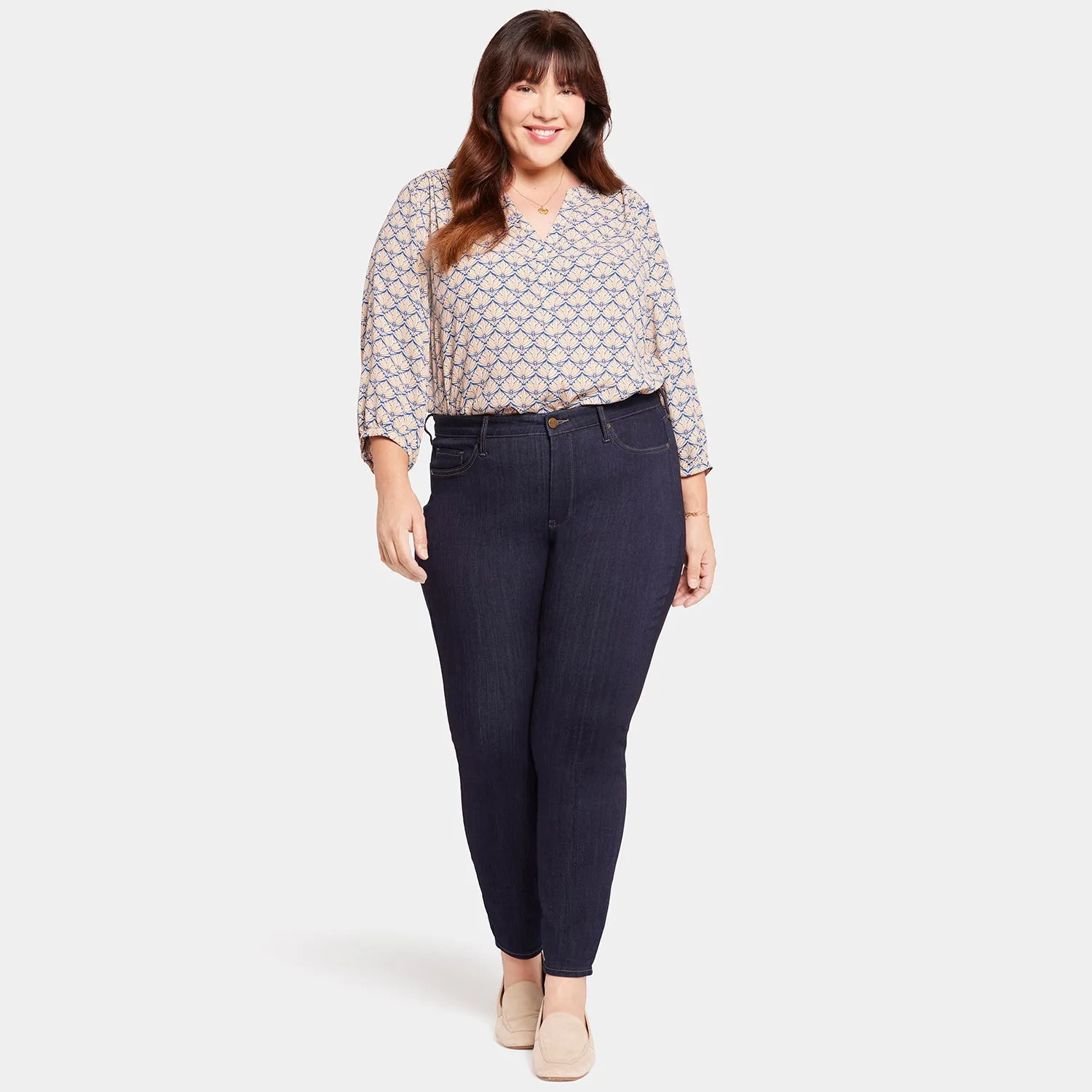 NYDJ Ami Skinny Plus-Size-Jeans Mabel blau Stretch