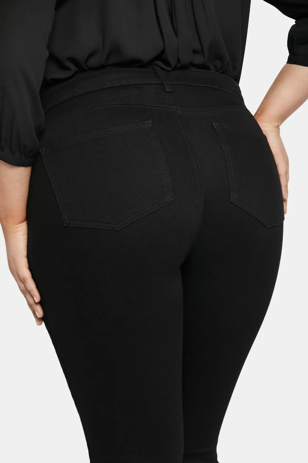 NYDJ Marilyn Straight Jeans Plus Black schwarz
