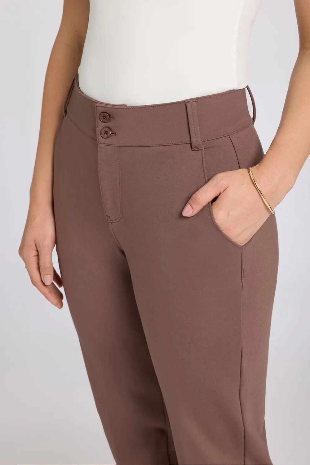 NYDJ Bella Trouser Hose Deep Taupe formend