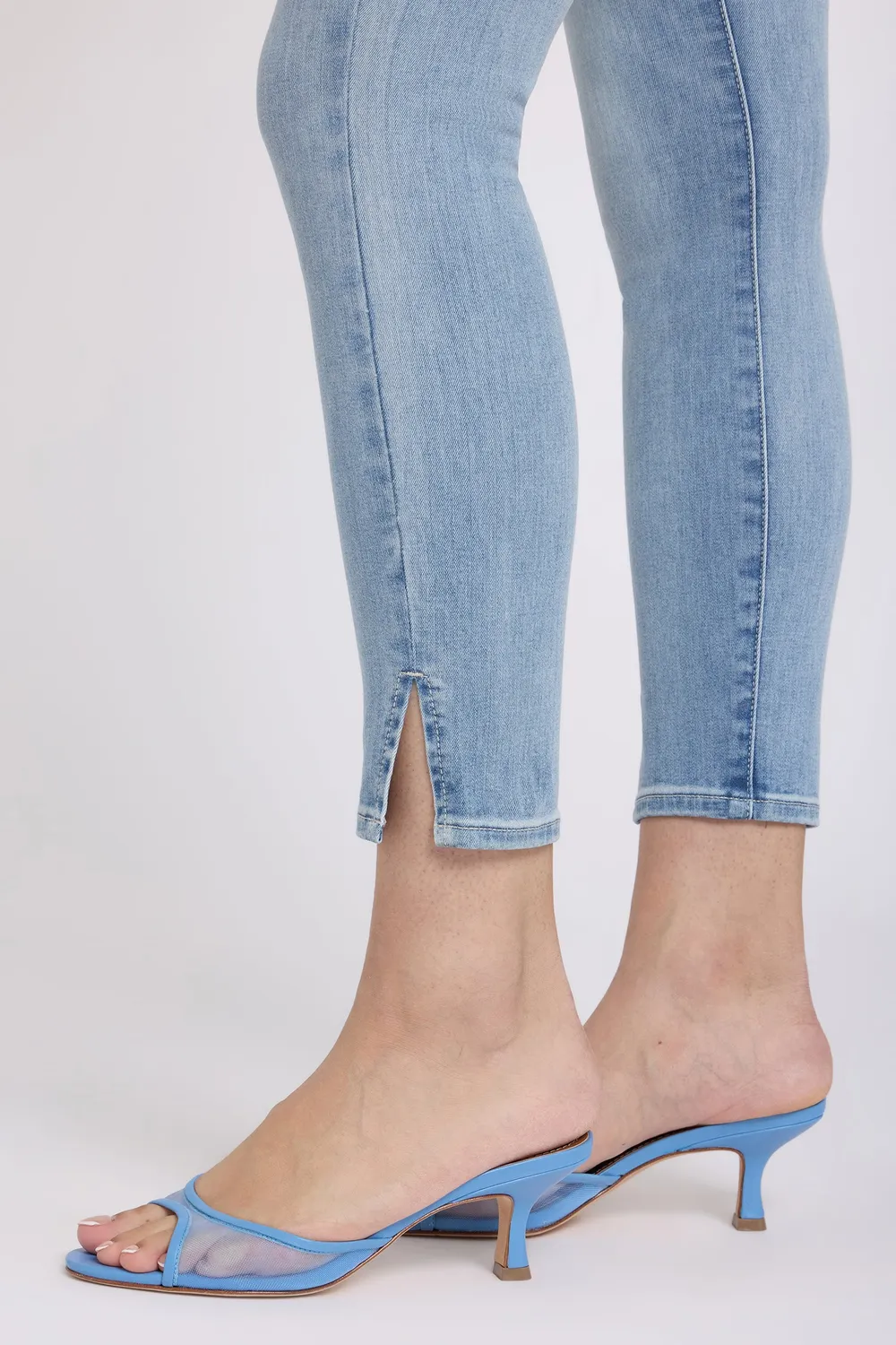 NYDJ Waist-Match Ami Skinny Ankle Jeans Bloom Bound