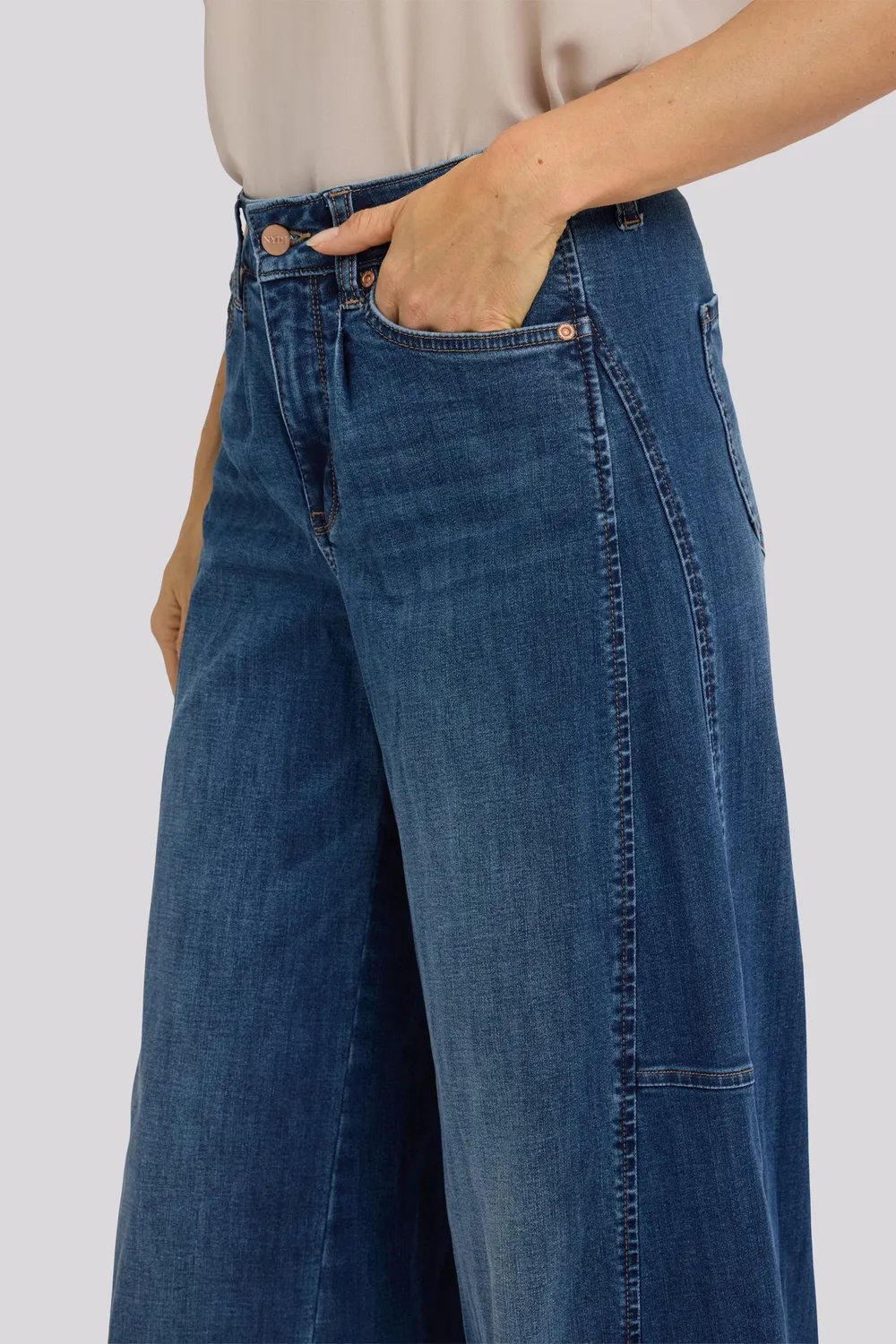 NYDJ Nova Super Wide Leg Jeans Blue Mirage weit