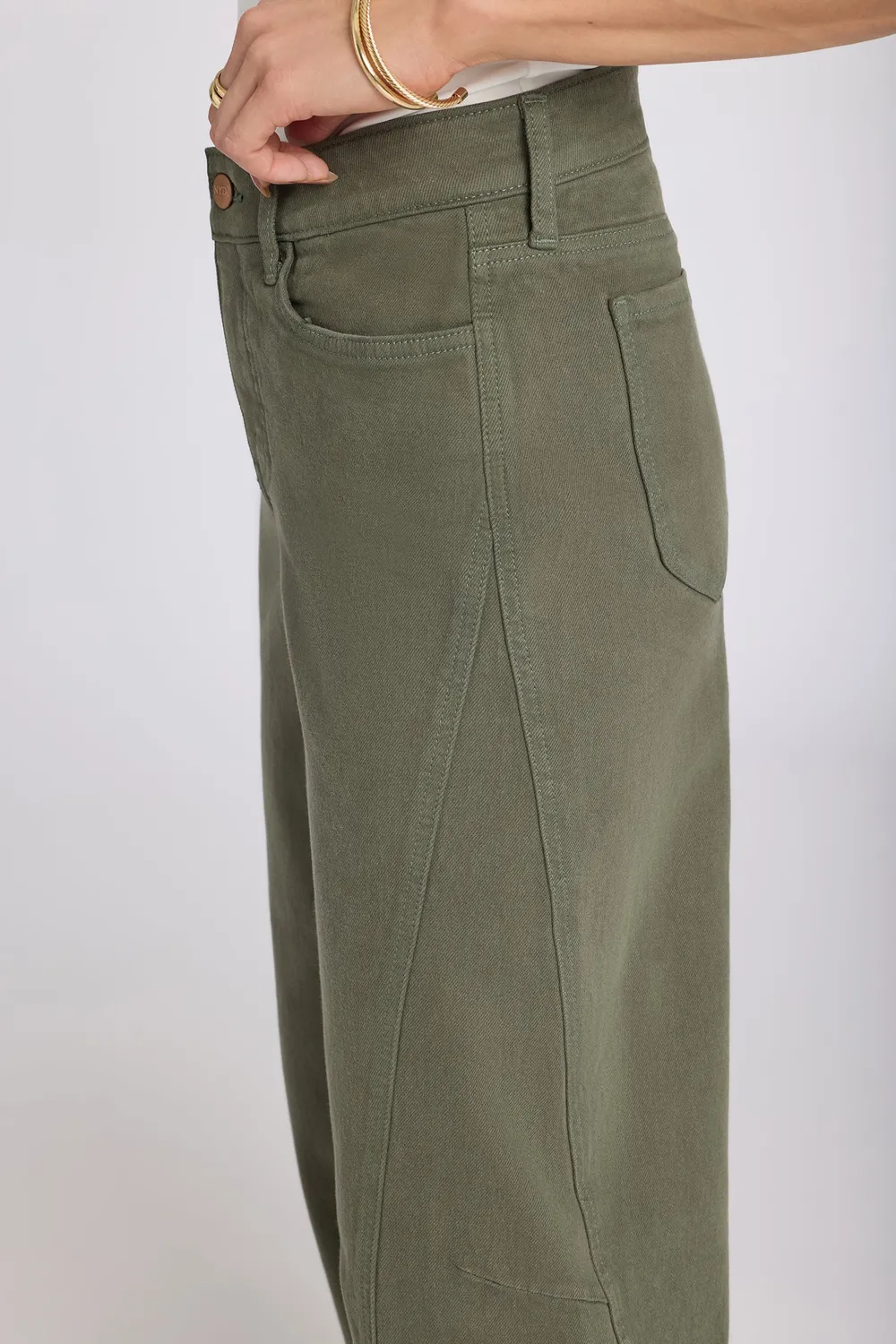 NYDJ Alyssa Relaxed Crop Jeans Desert Green
