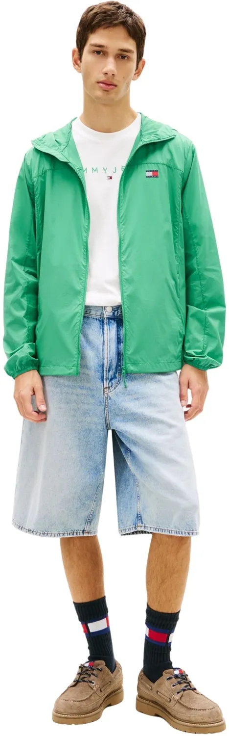 Tommy Jeans Windbreaker Jacke Schwarz L leicht