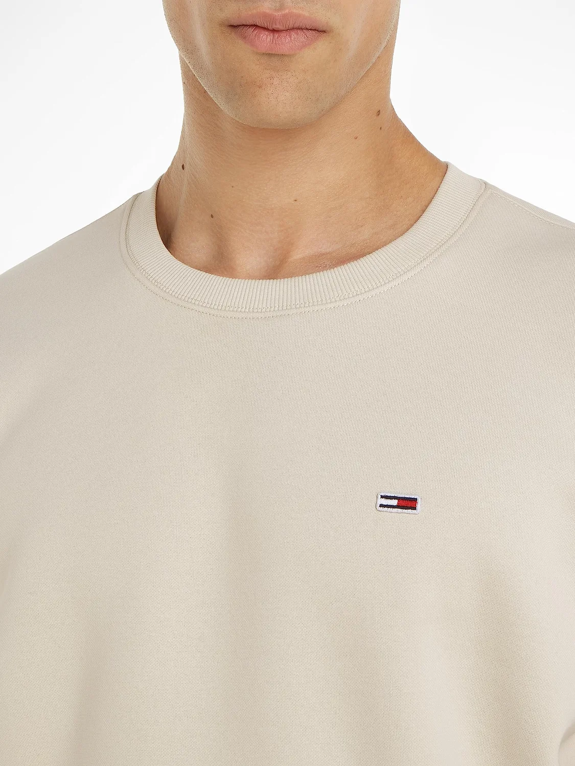 Tommy Jeans TJM Regular Sweatshirt Herren S beige