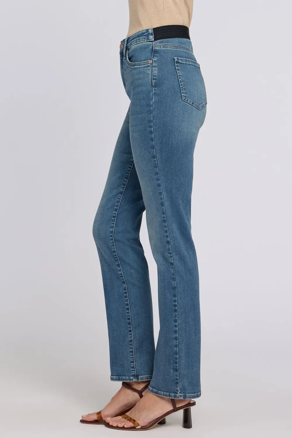 NYDJ No Gapper Marilyn Straight Jeans Breezy Palms
