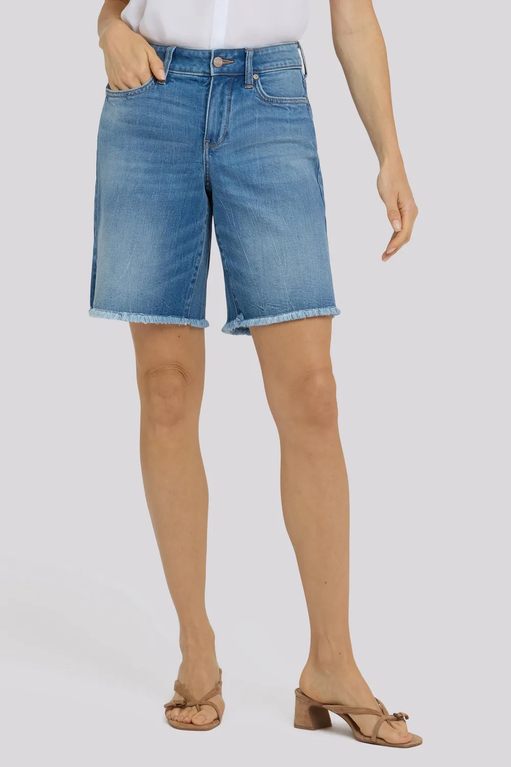 NYDJ Naomi Relaxed A-Line Jeansshorts Pacifica