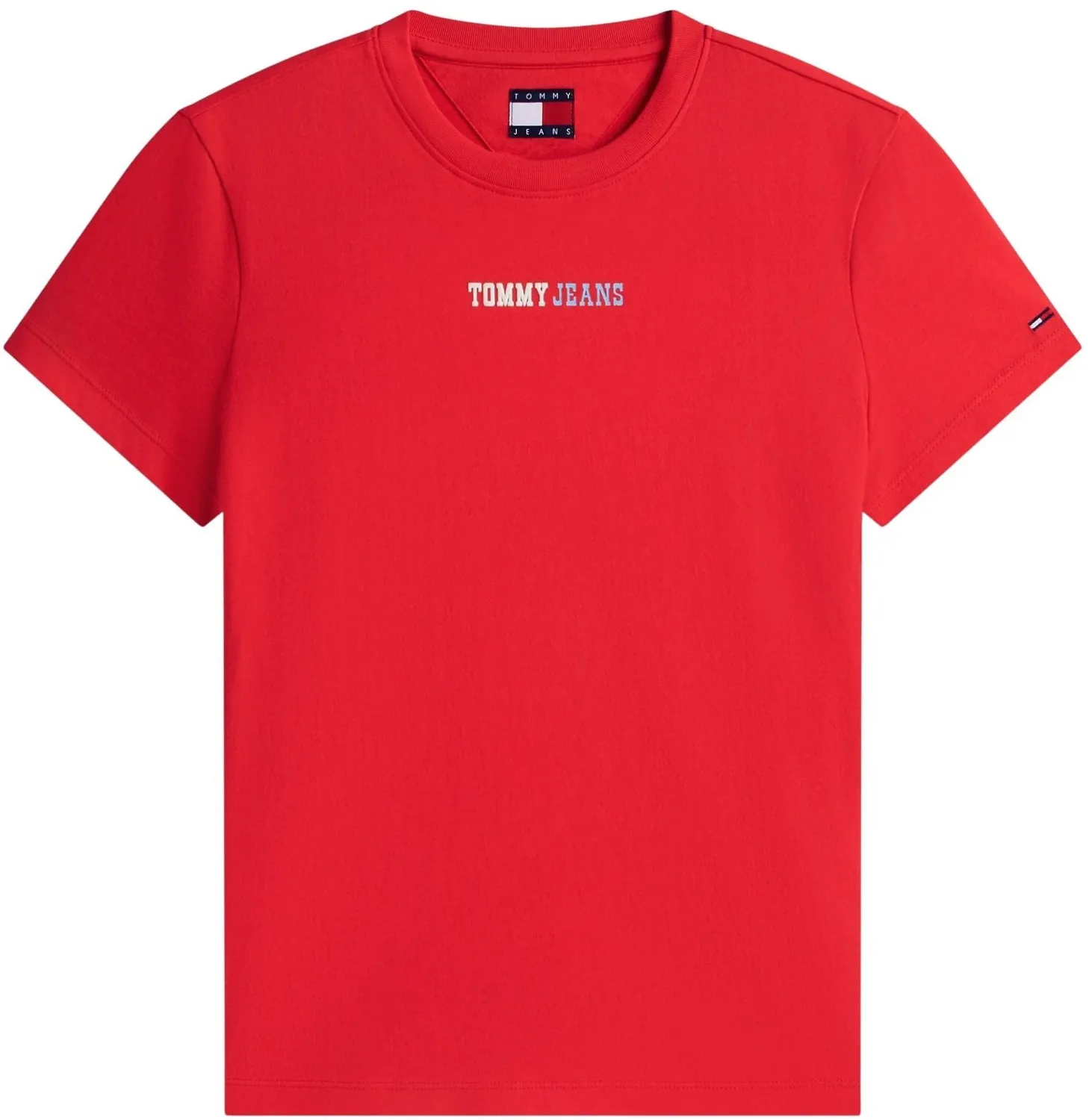 Tommy Jeans Essential Logo T-Shirt Damen Rot 1XL Baumwolle
