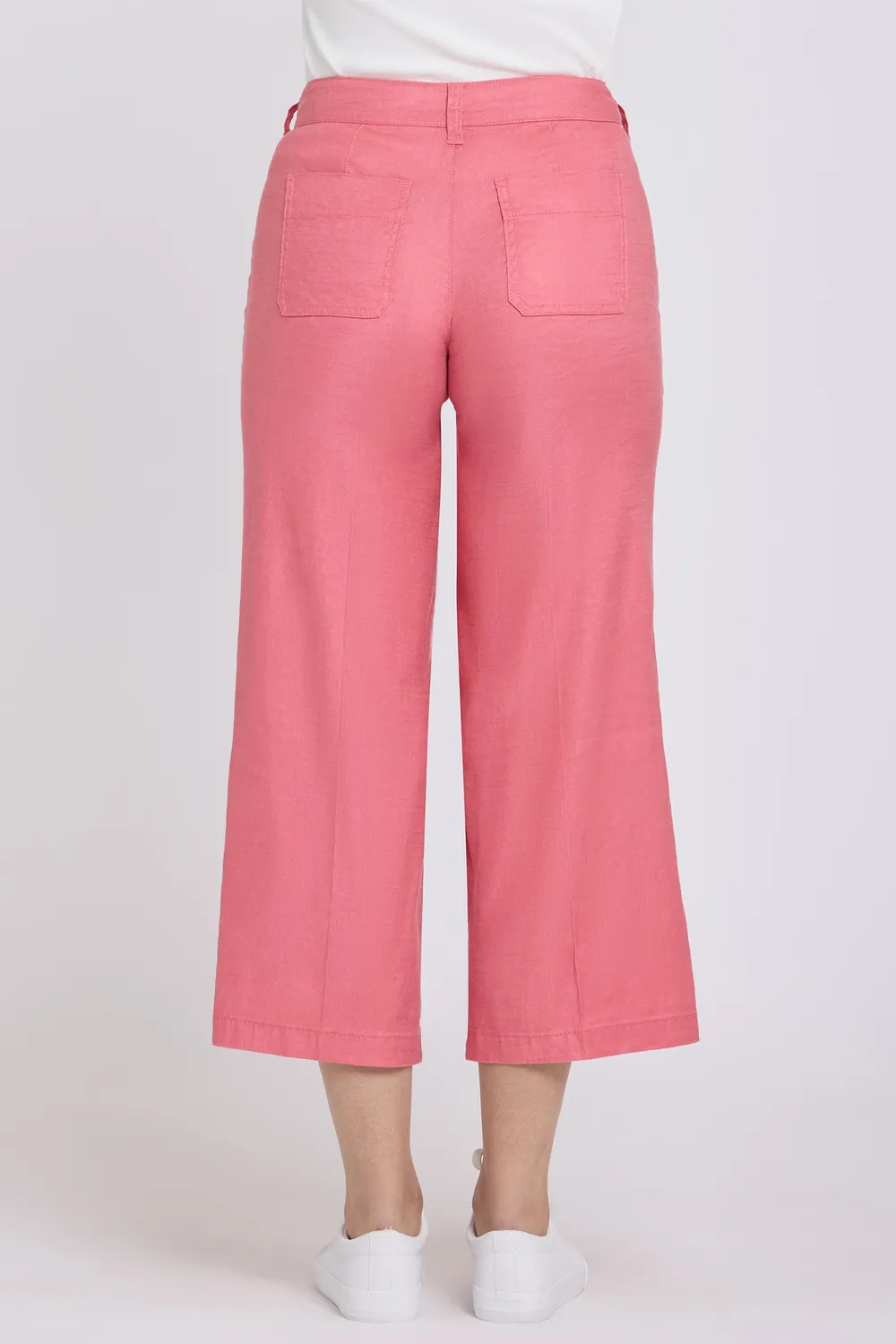 NYDJ Wide Leg Cargo Capri Desert Rose Leinen