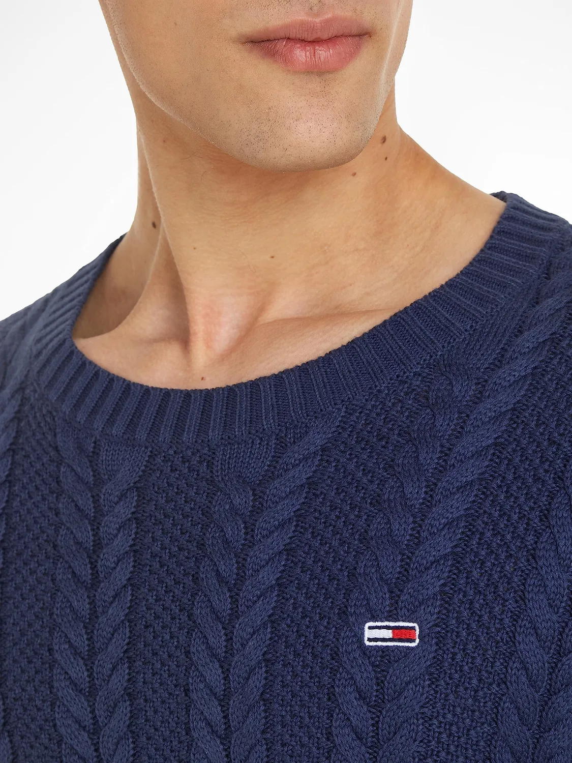 Tommy Jeans Strickpullover Herren XS Blau Baumwolle