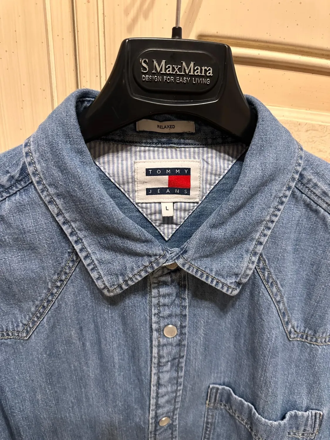 Tommy Jeans Herren Freizeithemd Hemd L Baumwolle