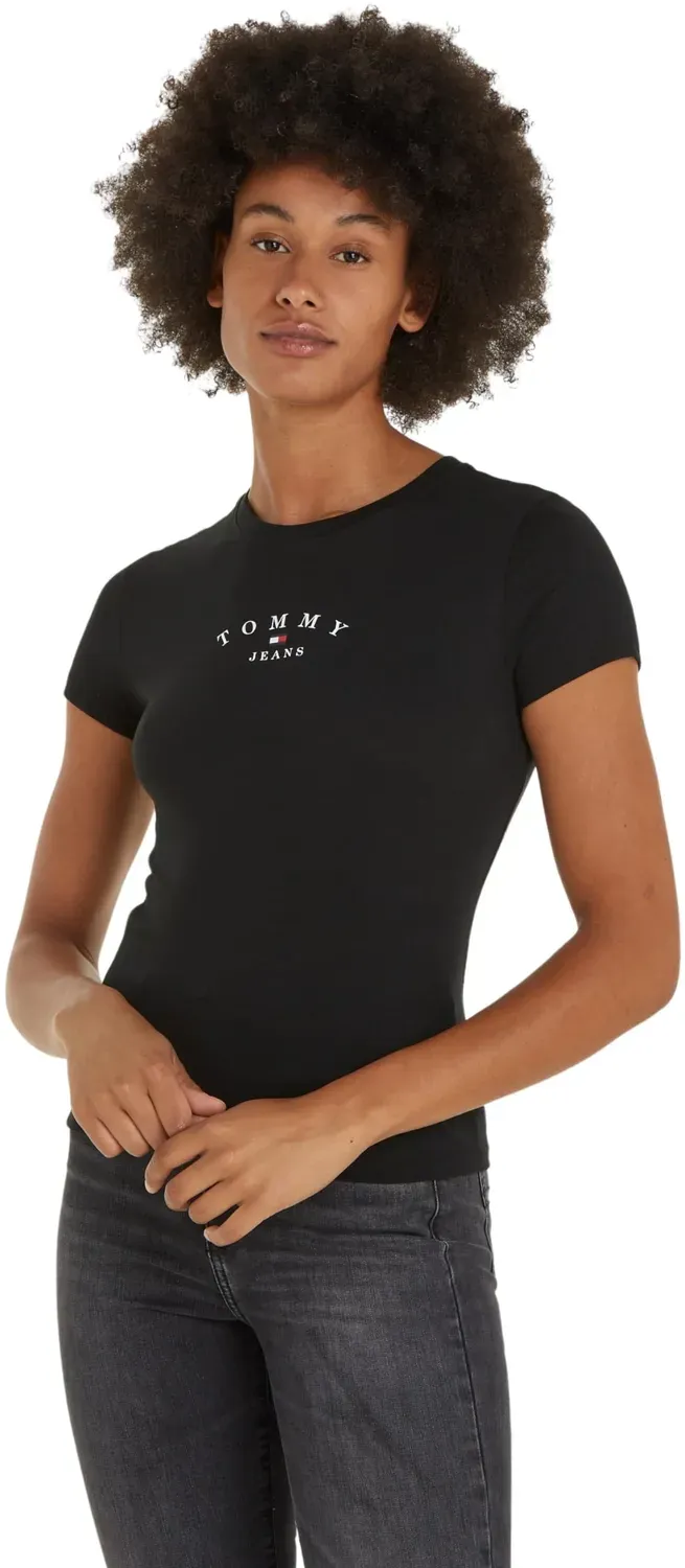 Tommy Jeans T-Shirt Damen Slim schwarz XXS Rundhals