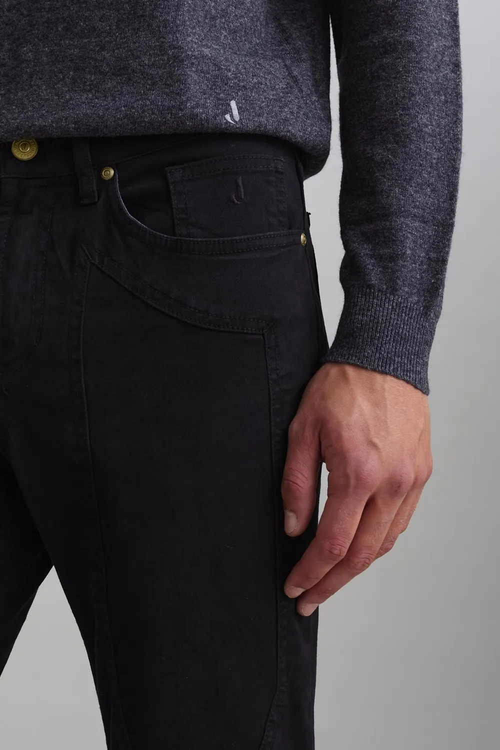 Jeckerson John Chino Hose Schwarz Slim Fit