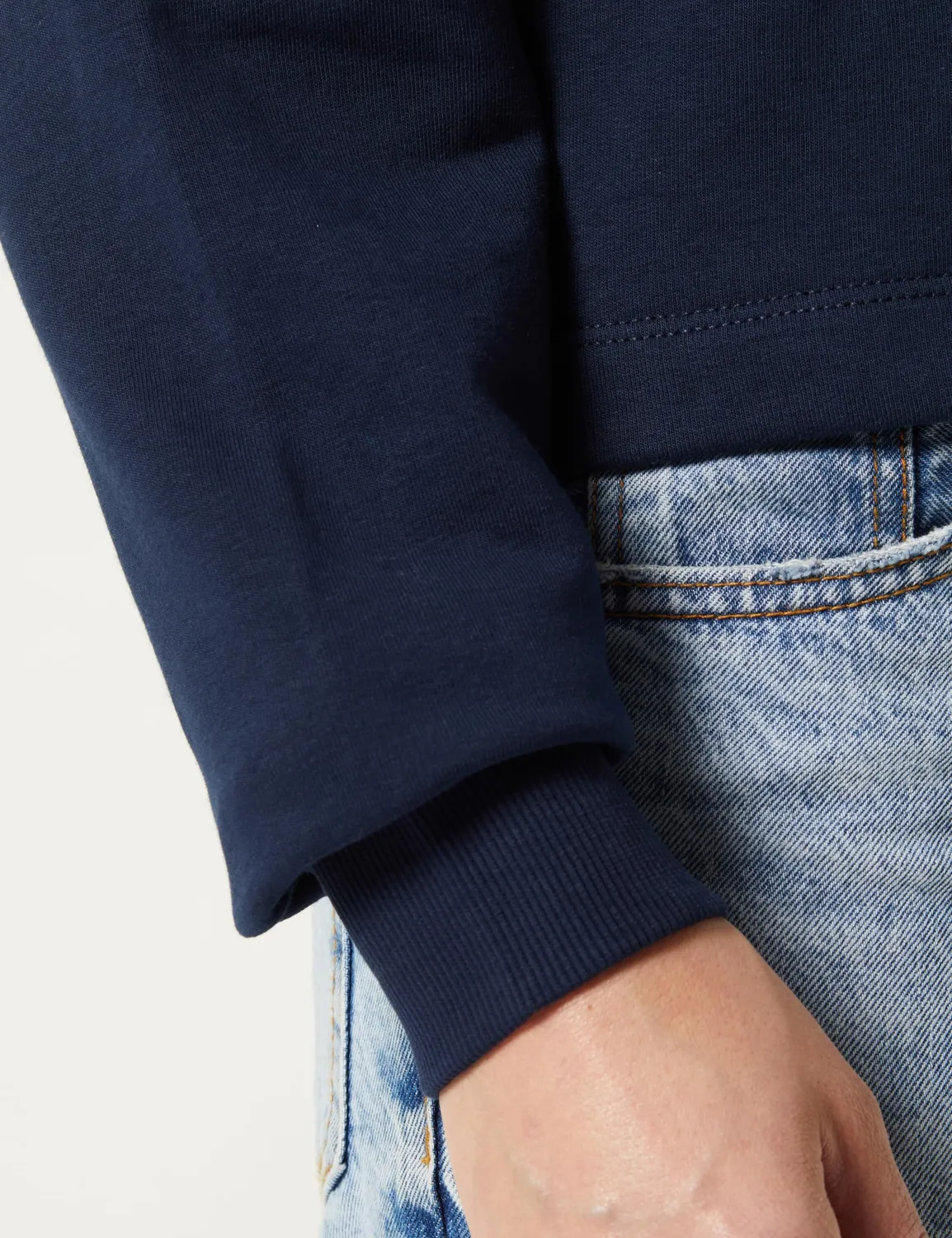 Tommy Jeans Sweatshirt Damen Blau XXS Baumwollmix