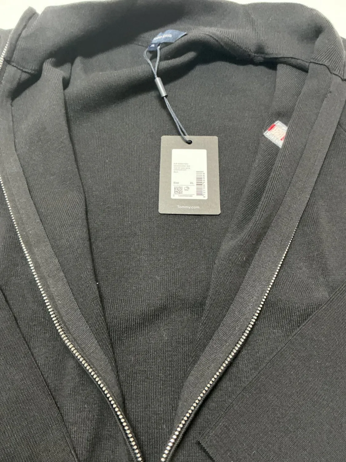 Tommy Jeans Cardigan Strickjacke XL Schwarz Reissverschluss