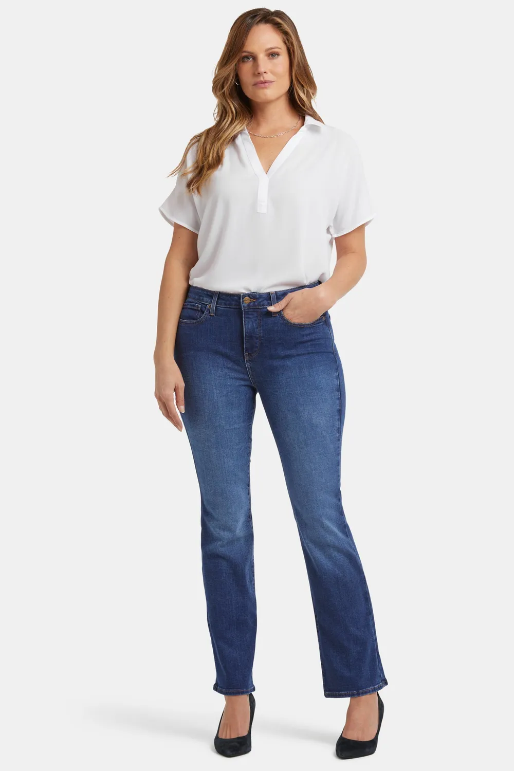 NYDJ Barbara Bootcut Jeans Cooper Blau vintage