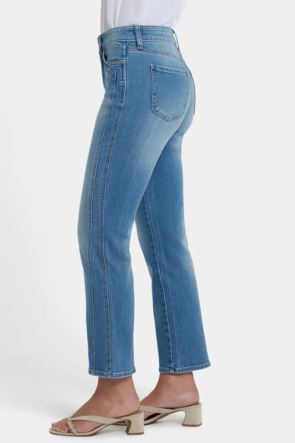 NYDJ Marilyn Straight Ankle Jeans Port Sea High Rise
