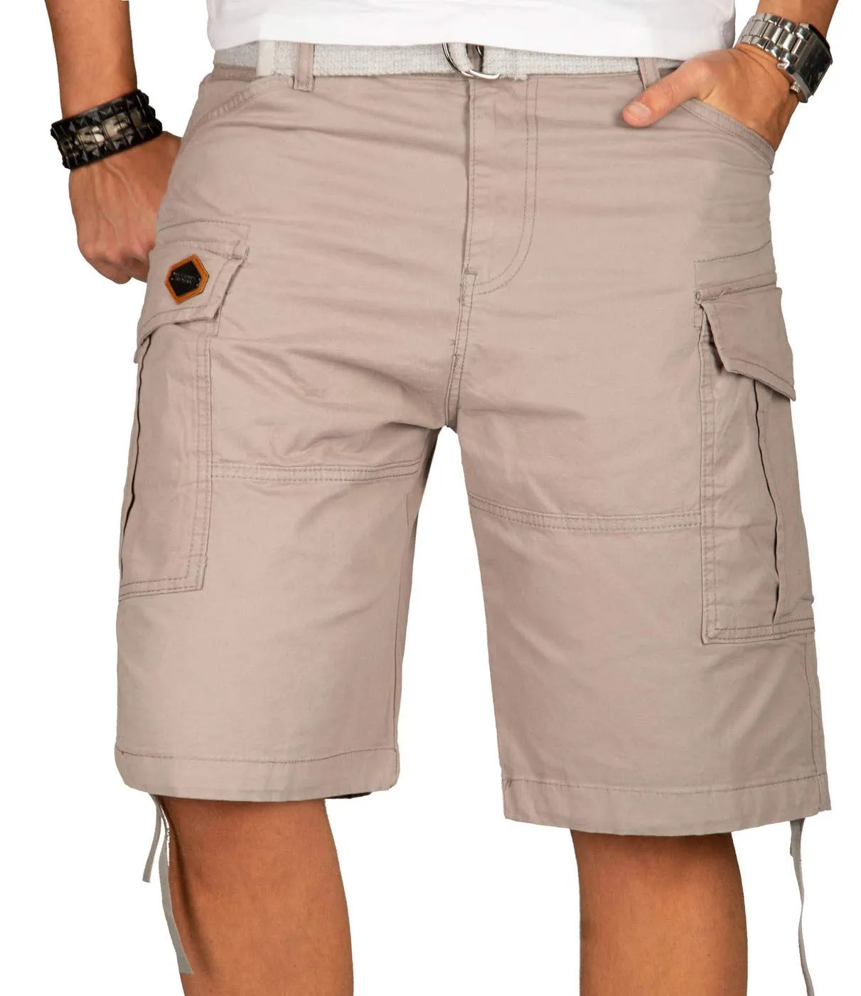 Alessandro Salvarini AS-133 Cargoshorts Herren 31W mit Gürtel