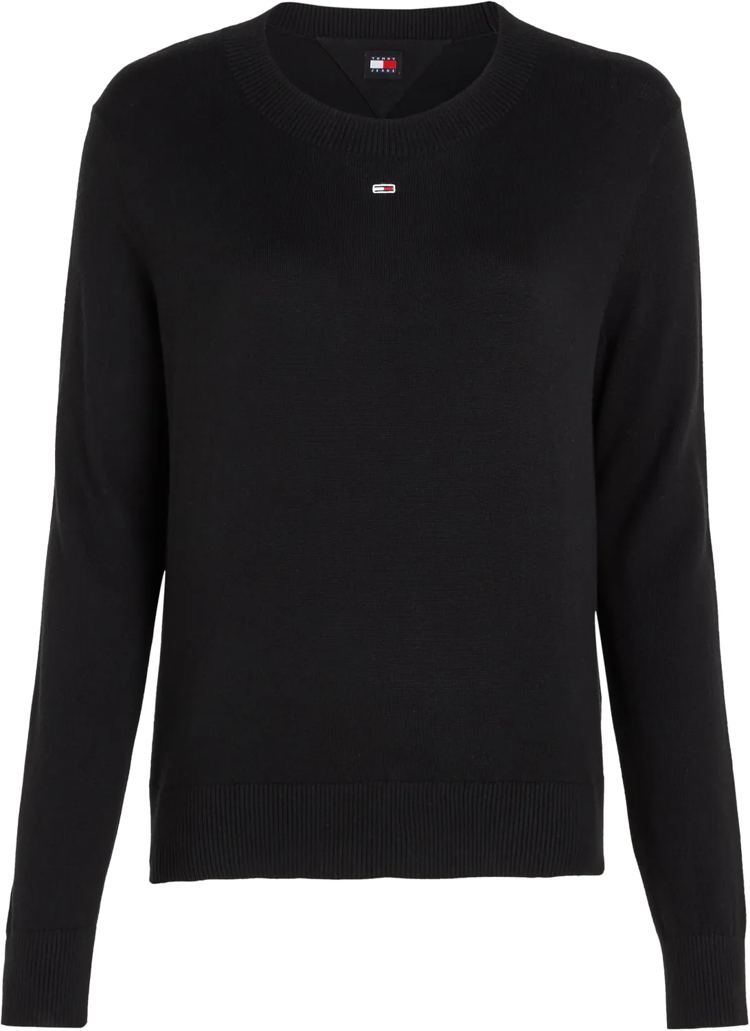 Tommy Jeans Damen Pullover Rundhals Schwarz XS