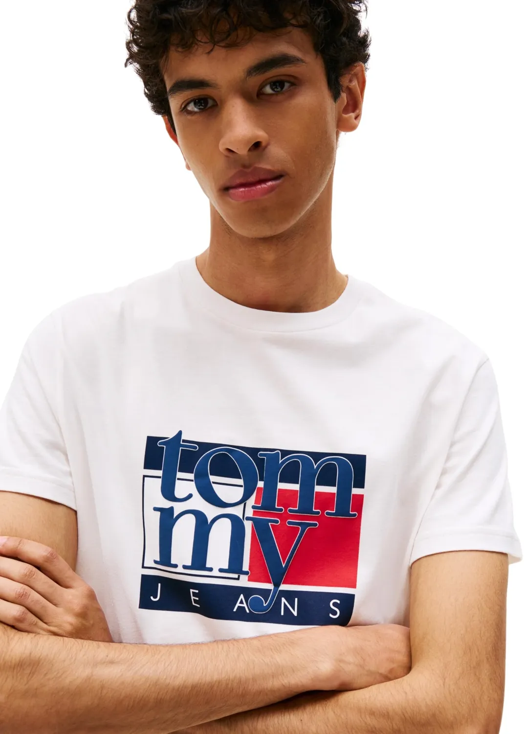 Tommy Jeans TJM Slim RWB Flag Tee T-Shirt Herren Slim