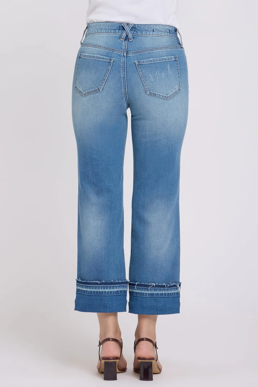 NYDJ Bailey Relaxed Straight Ankle Jeans Port Sea blau