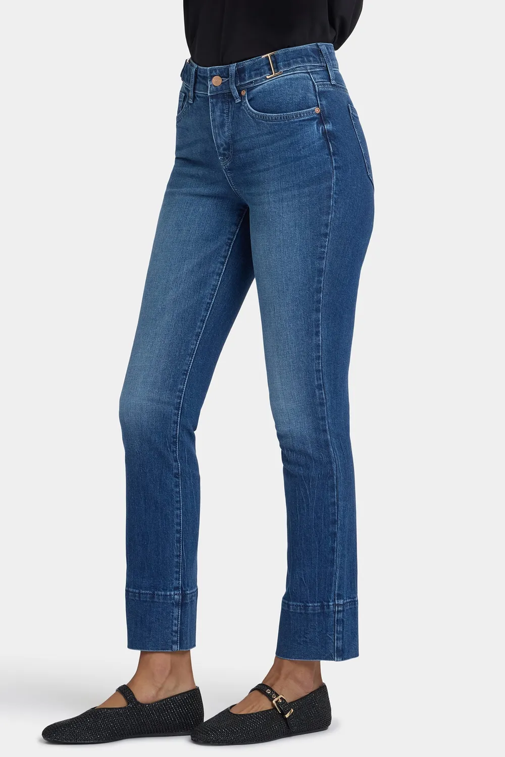 NYDJ Sheri Slim Jeans Petite Cool Marine blau