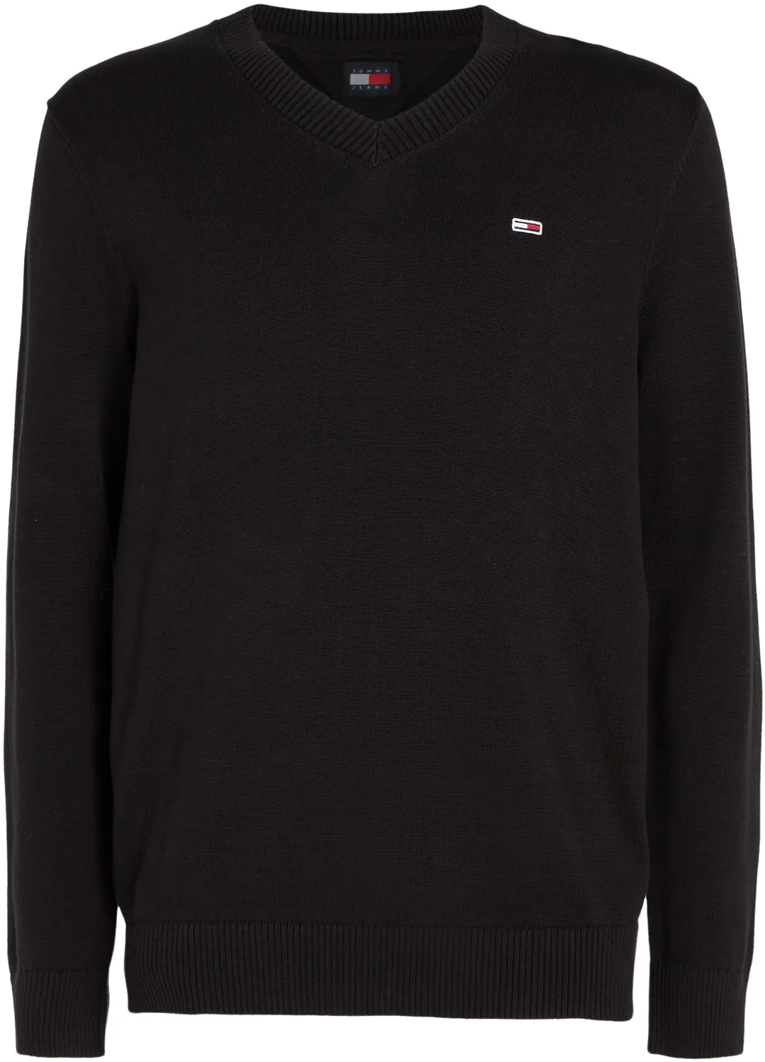 Tommy Jeans V-Ausschnitt Pullover Herren Schwarz
