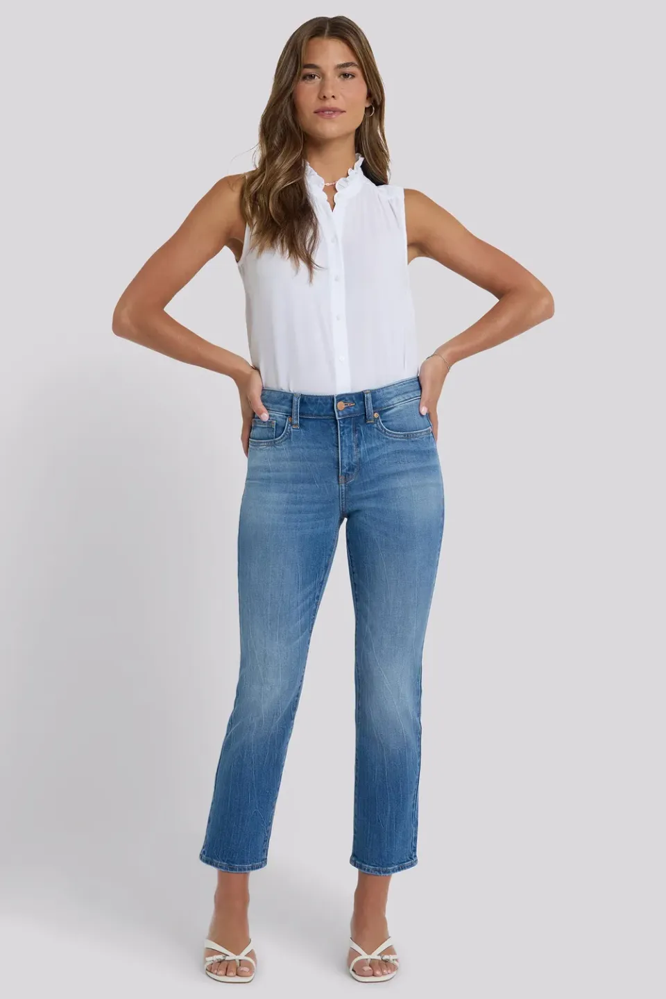 NYDJ Marilyn Straight Petite Jeans Pacifica indigo 25"