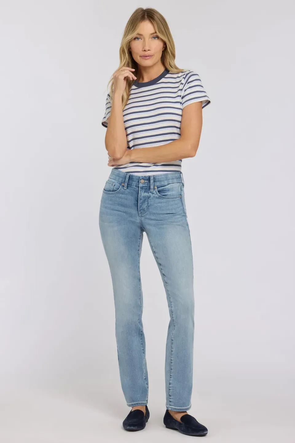 NYDJ Marilyn Straight Jeans Bloom Bound Stretch